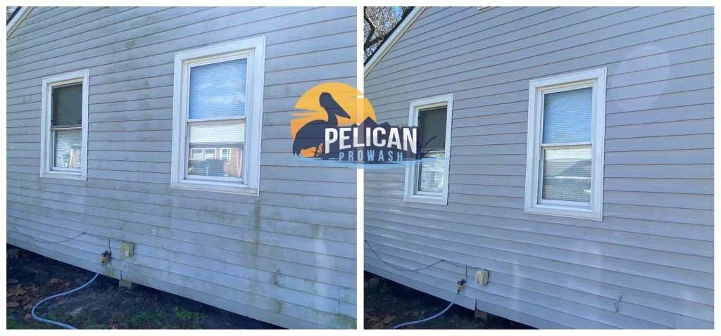 before and after soft washing