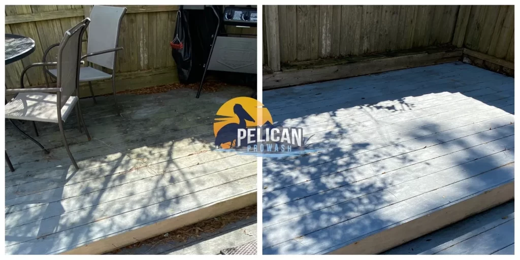 before and after soft washing