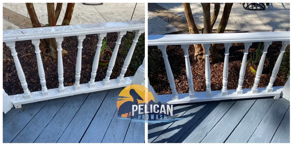 before and after soft washing