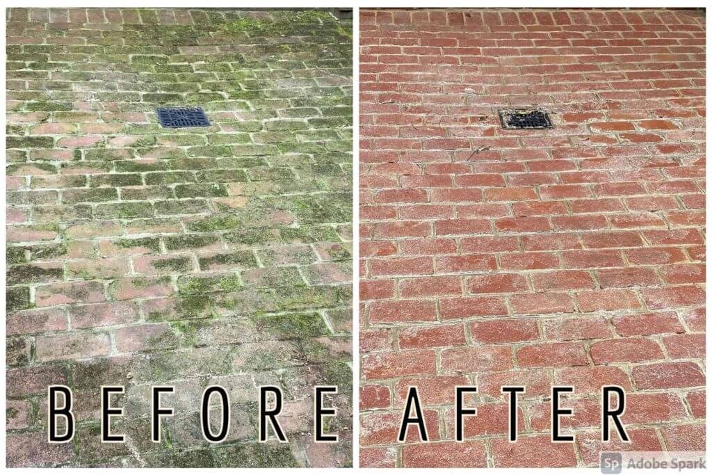 before and after soft washing